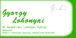 gyorgy lohonyai business card